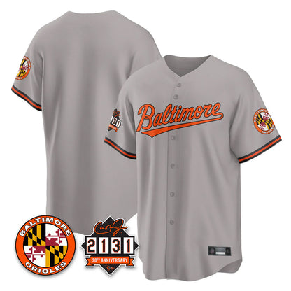 Baltimore Orioles Gray MIKSHPS 30th Anniversary of 2131 Home Game Blank Player Stitched Jerseys