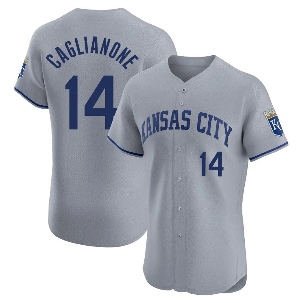 Kansas City Royals #14 Jac Caglianone Player Gray MIKSHPS Limited Elite Home Stitched Jerseys