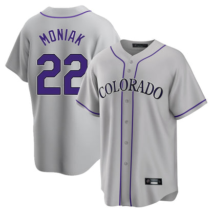Colorado Rockies #22 Mickey Moniak Player Gray MIKSHPS Game Home Stitched Jerseys
