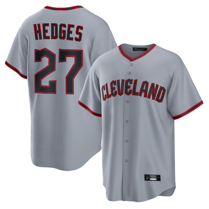 Cleveland Guardians #27 Austin Hedges Player Gray MIKSHPS Home Game Stitched Jerseys