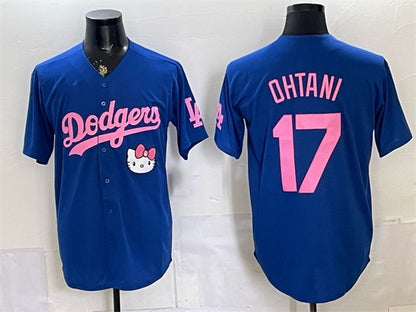 Los Angeles Dodgers #17 Shohei Ohtani Royal MIKSHPS 2025 Hello Kitty Vapor Limited Stitched Jersey
