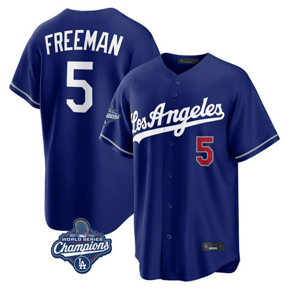 Los Angeles Dodgers #5 Freddie Freeman Player Royal MIKSHPS World Series Meet Game Home Stitched Jerseys