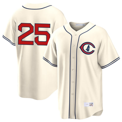 Chicago Cubs #25 Moises Ballesteros Player Cream MIKSHPS Field of Dreams Home Game Stitched Jerseys