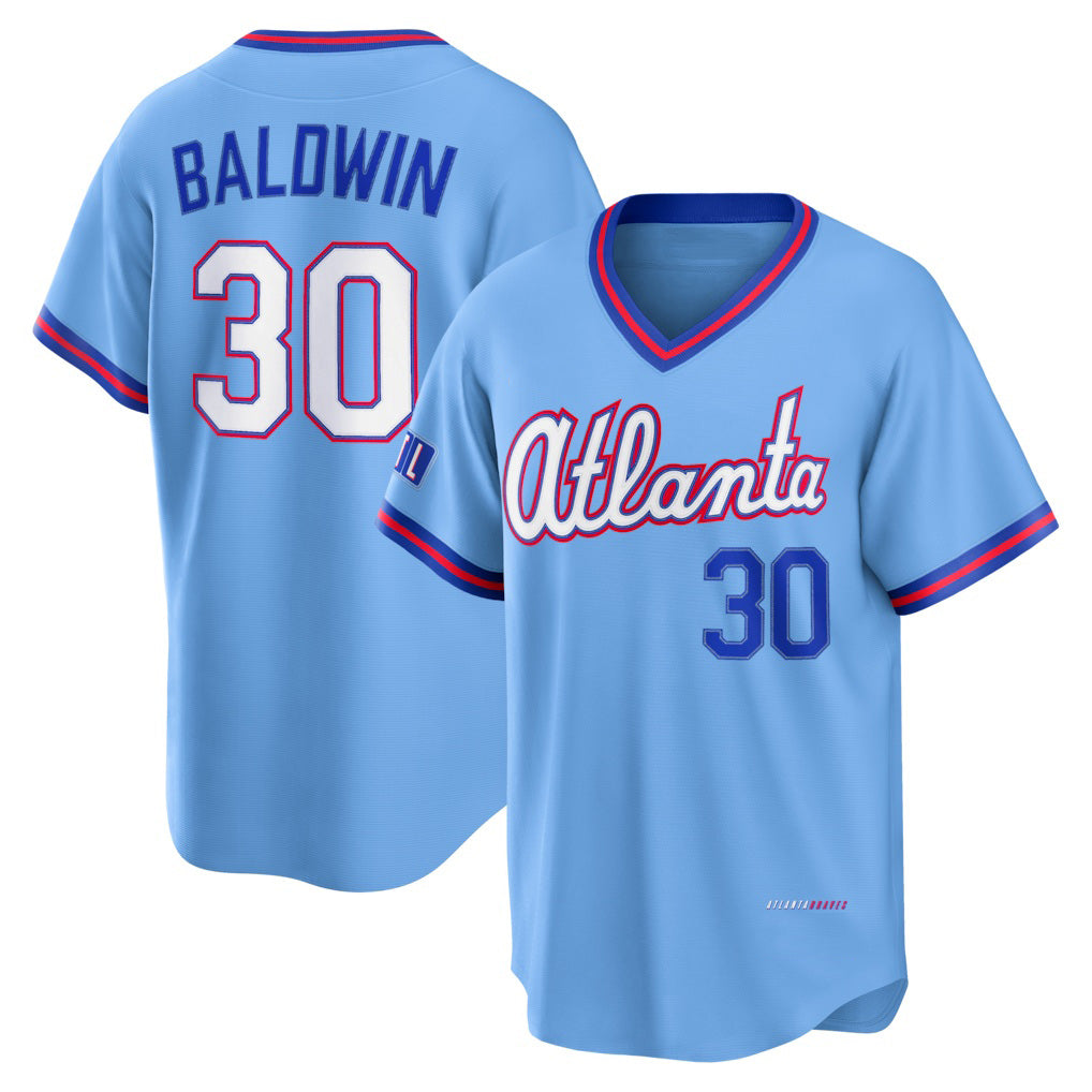Atlanta Braves #30 Drake Baldwin Powder Blue MIKSHPS 2026 City Connect Stadium Jersey