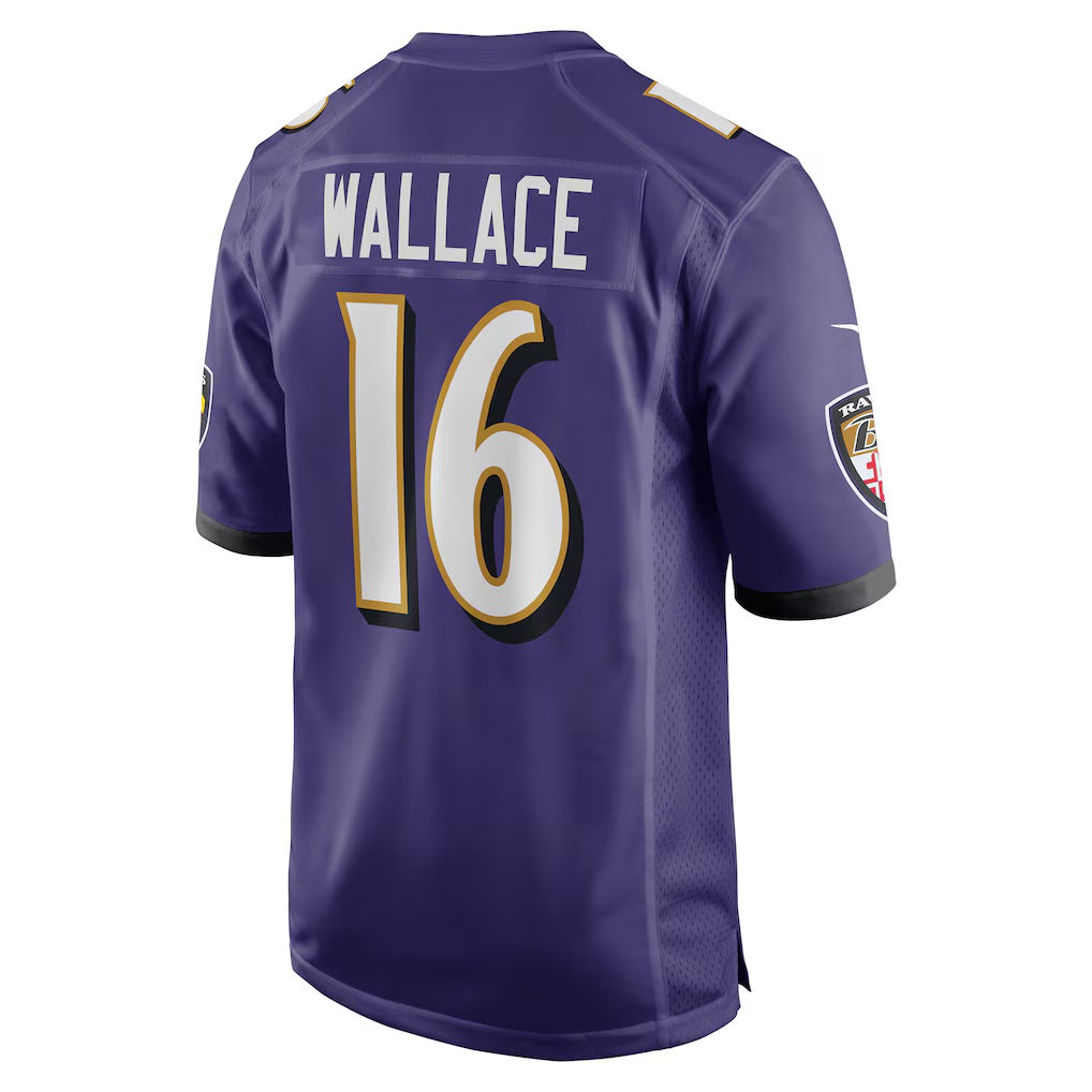B.Ravens #16 Tylan Wallace Purple MIKSHPS Game Jersey