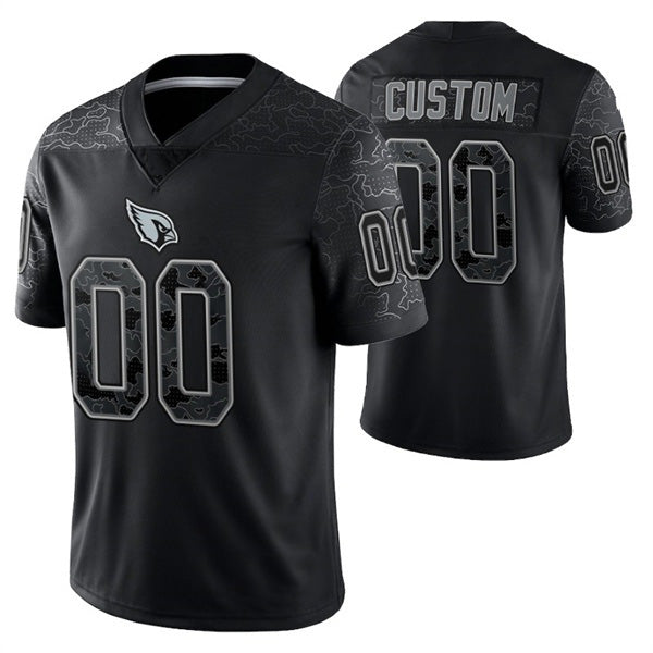 Custom A.Cardinals ACTIVE PLAYER Black MIKSHPS Reflective Limited Stitched Jersey