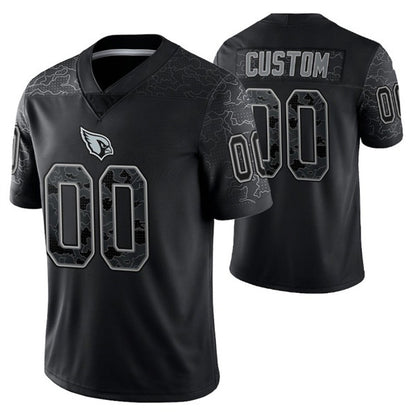 Custom A.Cardinals ACTIVE PLAYER Black MIKSHPS Reflective Limited Stitched Jersey