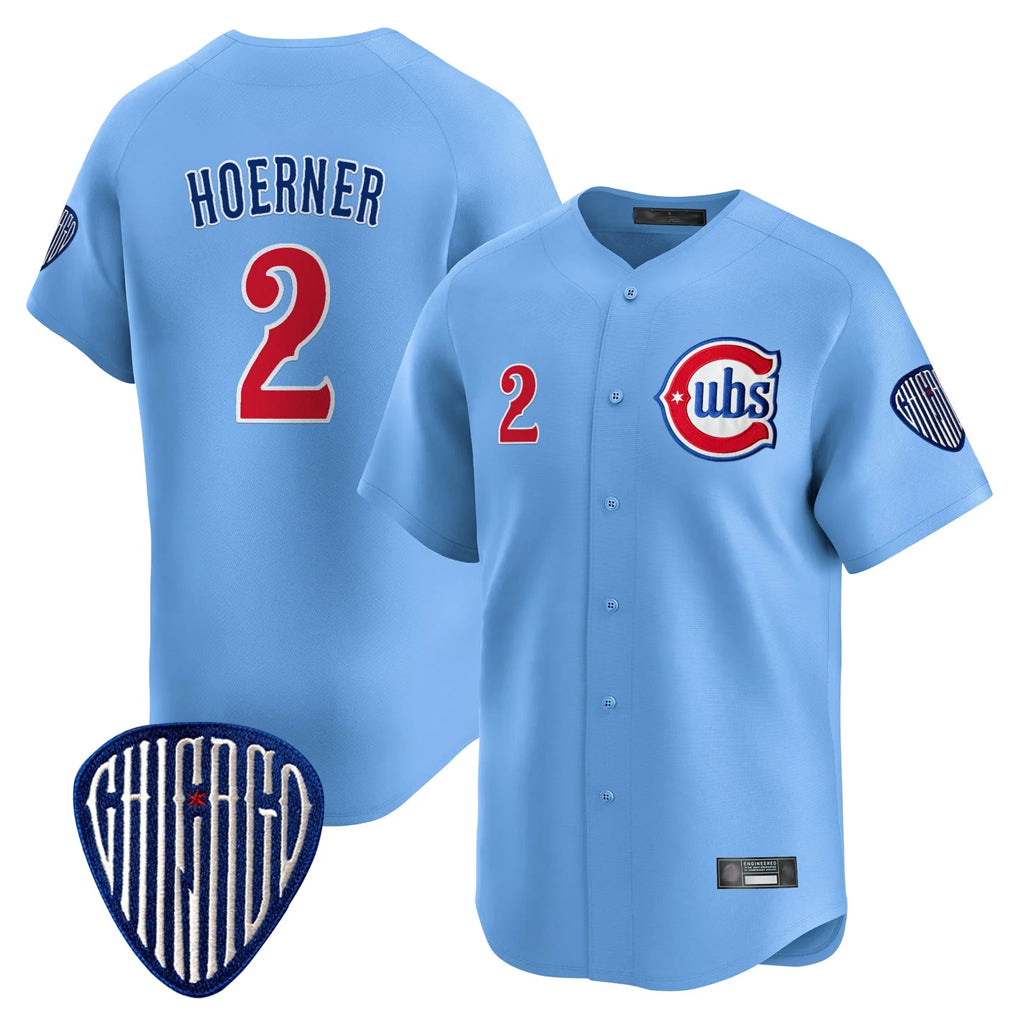 Chicago Cubs #2 Nico Hoerner Player Blue MIKSHPS Vapor Premier Limited Home Stitched Jerseys