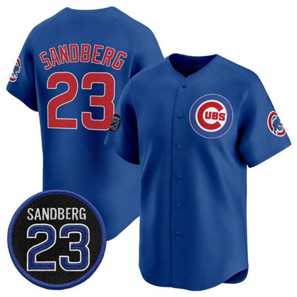 Chicago Cubs #23 Ryne Sandberg Royal MIKSHPS 'Ryne Sandberg Tribute' Vapor Limited V2 Stitched Jersey
