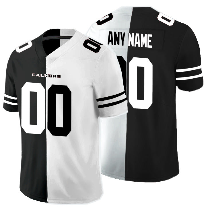 Custom A.Falcons Black And White MIKSHPS Split Vapor Untouchable Limited Jersey