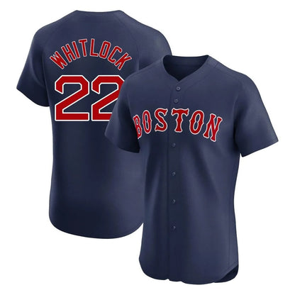Boston Red Sox #22 Garrett Whitlock Player Navy MIKSHPS Limited Elite Home Game Stitched Jerseys1