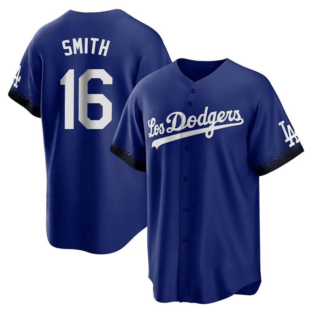 Los Angeles Dodgers #16 Will Smith Player Royal MIKSHPS City Connect Home Game Stitched Jerseys