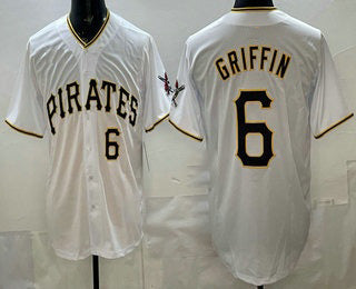Pittsburgh Pirates #6 Konnor Griffin White MIKSHPS Limited Jersey