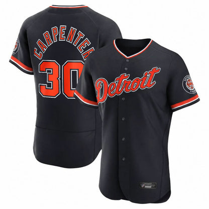 Detroit Tigers #30 Kerry Carpenter Player Navy MIKSHPS Limited Elite Home Game Stitched Jerseys