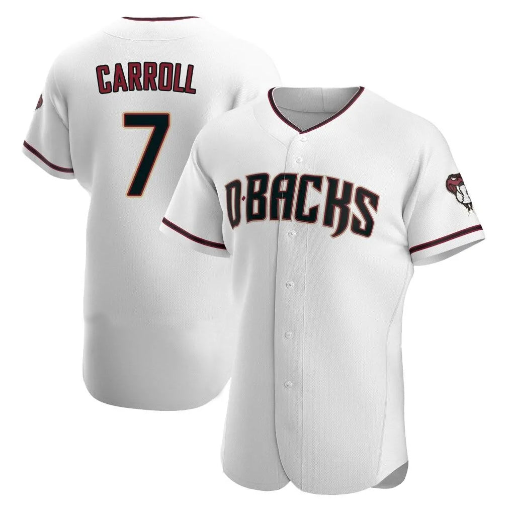 Arizona Diamondbacks #7 Corbin Carroll Player White MIKSHPS Limited Elite Home Game Stitched Jerseys