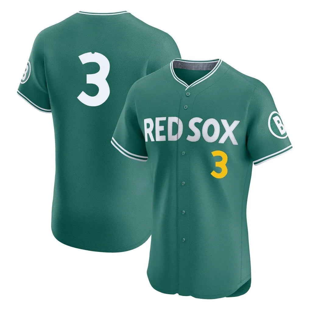 Boston Red Sox #3 Ceddanne Rafaela Player Green MIKSHPS City Connect Limited Elite Home Game Stitched Jerseys1