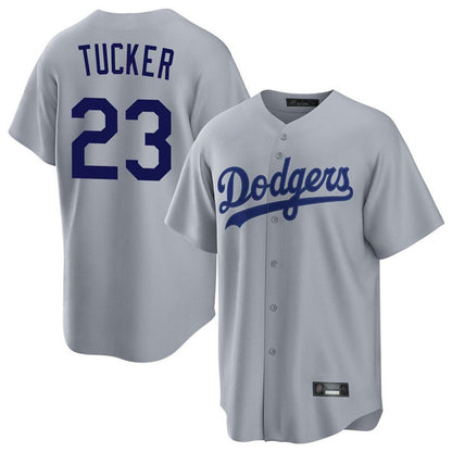 Los Angeles Dodgers #23 Kyle Tucker Player Gray MIKSHPS Game Stitched Jerseys