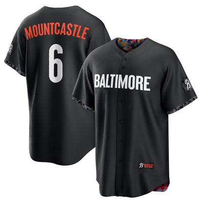 Baltimore Orioles #6 Ryan Mountcastle Black MIKSHPS City Connect Replica Player Jersey