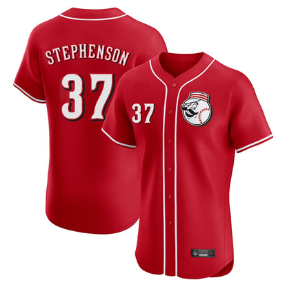 Cincinnati Reds #37 Tyler Stephenson Player Red MIKSHPS Limited Elite Home Game Stitched Jerseys