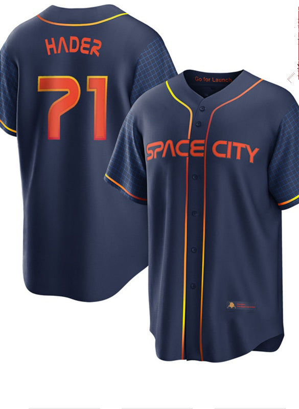 Houston Astros #71 Josh Hader 2022 Navy Blue MIKSHPS City Connect Cool Base Stitched Jersey