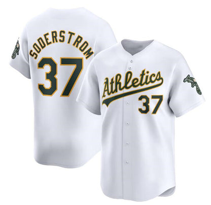 Oakland Athletics #37 Tyler Soderstrom White MIKSHPS Home Limited Stitched Jersey