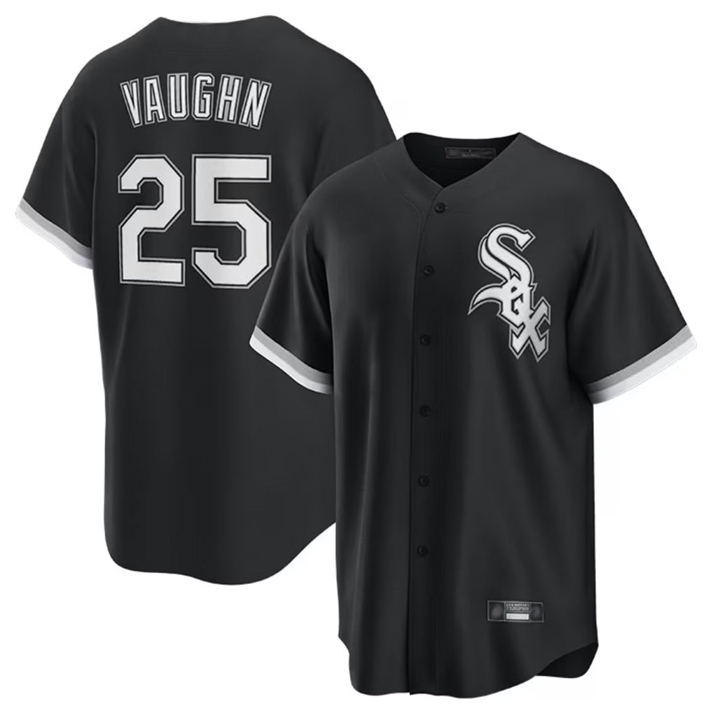 Chicago White Sox #25 Andrew Vaughn Player Black MIKSHPS Home Game Stitched Jerseys