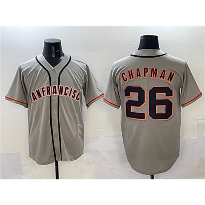 San Francisco Giants #26 Matt Chapman Gray MIKSHPS  Cool Base Stitched Jersey 2