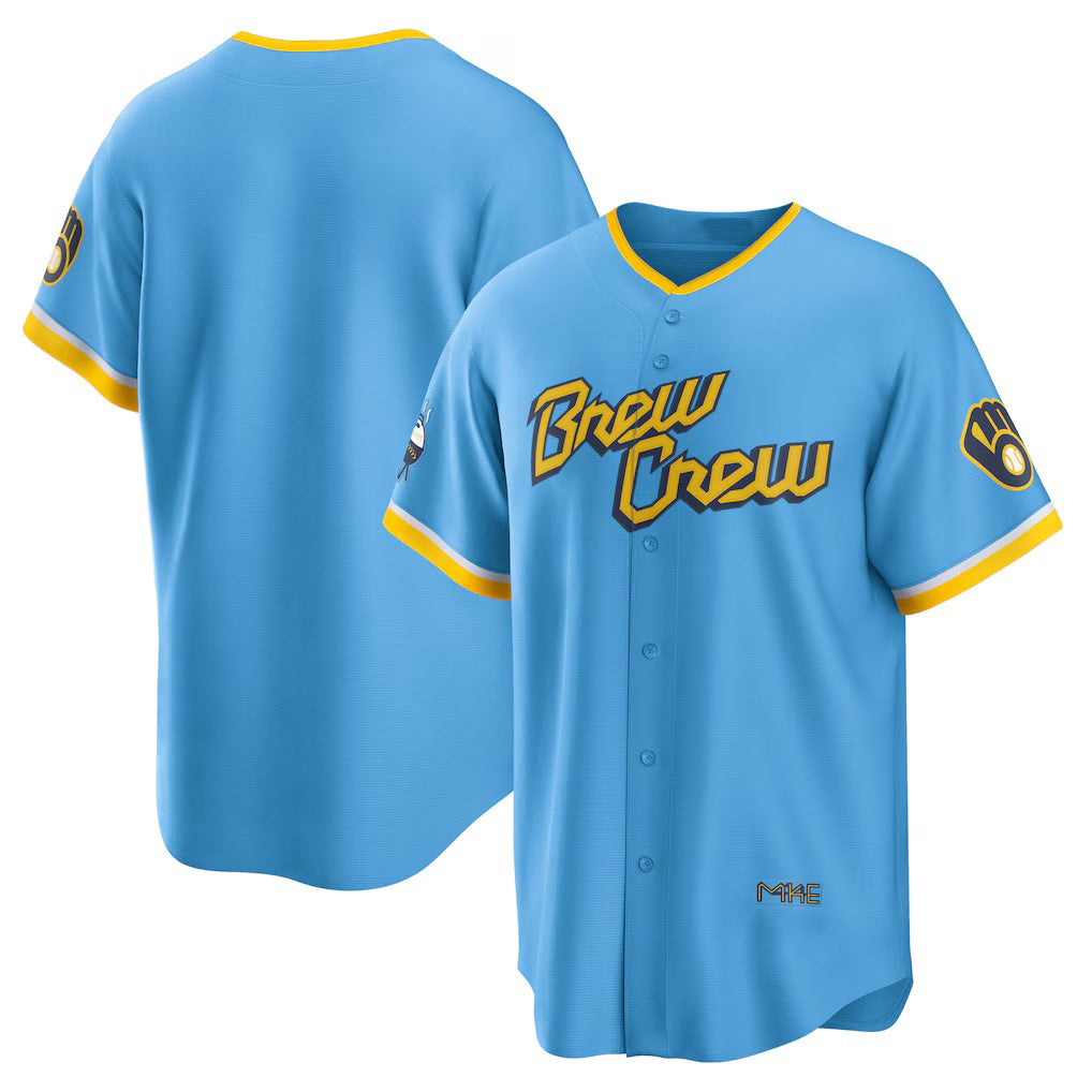 Milwaukee Brewers Powder Blue MIKSHPS City Connect Replica Team Jersey