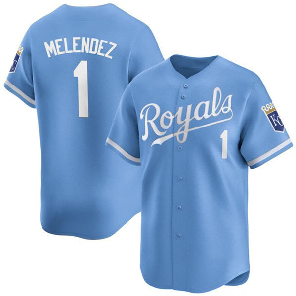 Kansas City Royals #1 MJ Melendez Light Blue MIKSHPS Alternate Limited Stitched Jersey