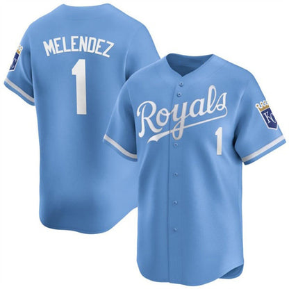 Kansas City Royals #1 MJ Melendez Light Blue MIKSHPS Alternate Limited Stitched Jersey