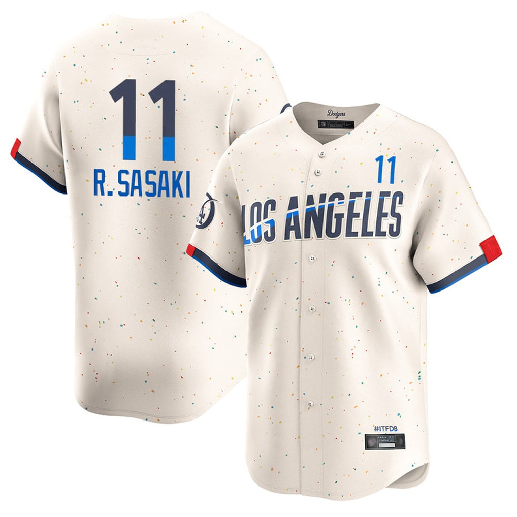 Los Angeles Dodgers #11 Roki Sasaki Player Cream MIKSHPS City Connect Limited Home Stitched Jerseys