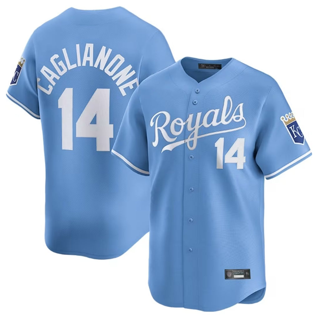 Kansas City Royals #14 Jac Caglianone Player Light Blue MIKSHPS Alt Limited Home Stitched Jerseys