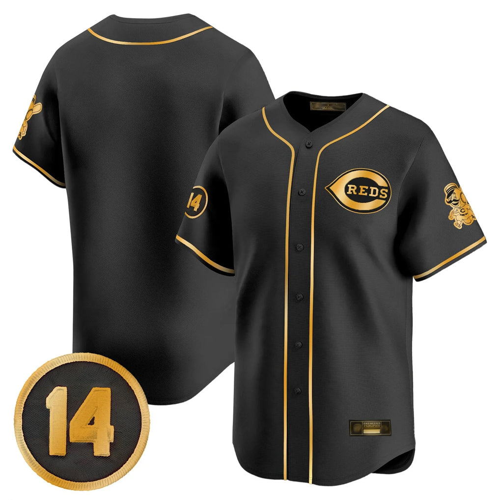 Cincinnati Reds Blank Player Black-Gold MIKSHPS Vapor Premier Limited Home Stitched Jerseys