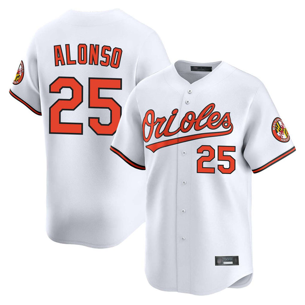 Baltimore Orioles #25 Pete Alonso Player White MIKSHPS Limited Home Game Stitched Jerseys