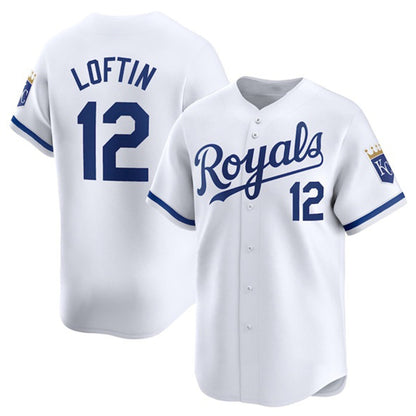 Kansas City Royals #12 Nick Loftin White MIKSHPS 2024 Home Limited Stitched Jersey