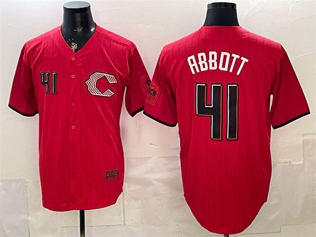 Cincinnati Reds #41 Andrew Abbott Red MIKSHPS 2026 City Connect Stadium Stitched Jersey