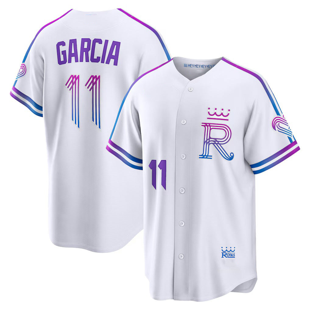 Kansas City Royals #11 Maikel Garcia White MIKSHPS 2026 City Connect Stadium Jersey