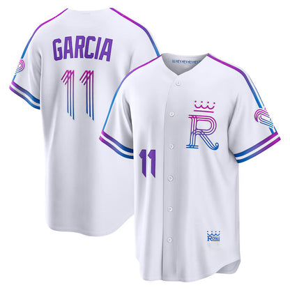 Kansas City Royals #11 Maikel Garcia White MIKSHPS 2026 City Connect Stadium Jersey