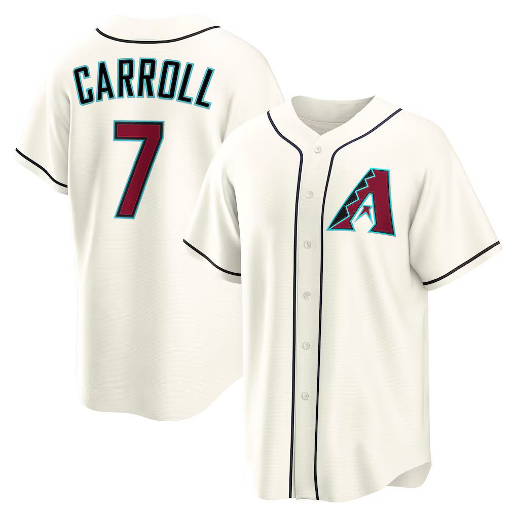 Arizona Diamondbacks #7 Corbin Carroll Cream MIKSHPS Home Replica Jersey
