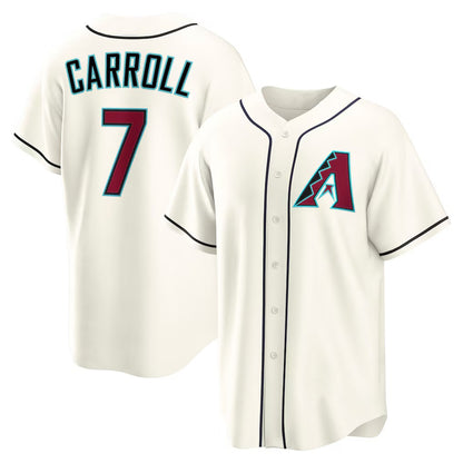 Arizona Diamondbacks #7 Corbin Carroll Cream MIKSHPS Home Replica Jersey