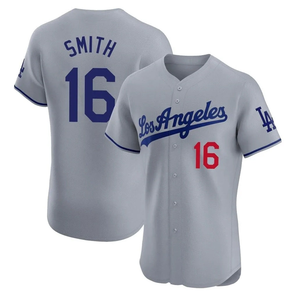 Los Angeles Dodgers #16 Will Smith Player Gray MIKSHPS Limited Elite Home Stitched Jerseys