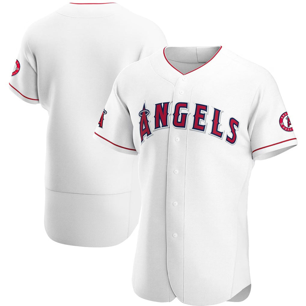 Los Angeles Angels White MIKSHPS Home Authentic Team Jersey