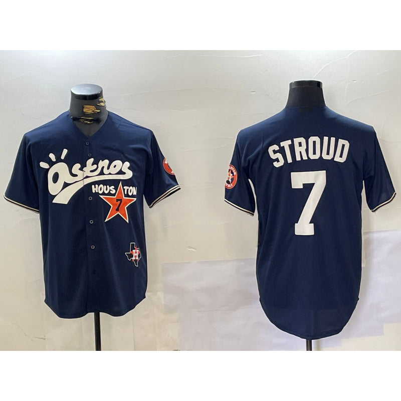 Houston Astros #7 CJ Stroud Navy MIKSHPS Cactus Jack Vapor Premier Stitched Jersey