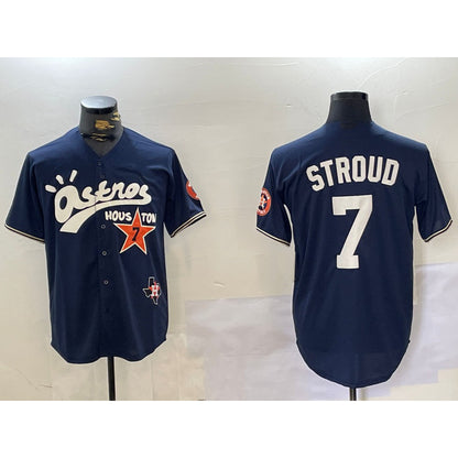 Houston Astros #7 CJ Stroud Navy MIKSHPS Cactus Jack Vapor Premier Stitched Jersey