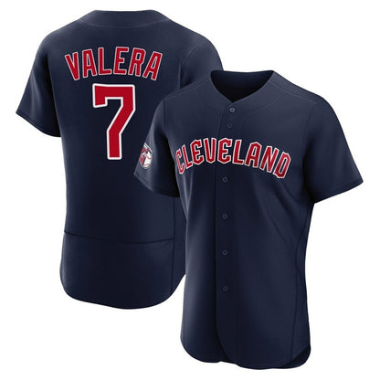 Cleveland Guardians #7 George Valera Player Navy MIKSHPS Limited Elite Home Stitched Jerseys