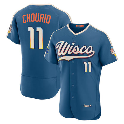 Milwaukee Brewers #11 Jackson Chourio Mineral Blue MIKSHPS 2026 City Connect Authentic Sponsor Patch Jersey