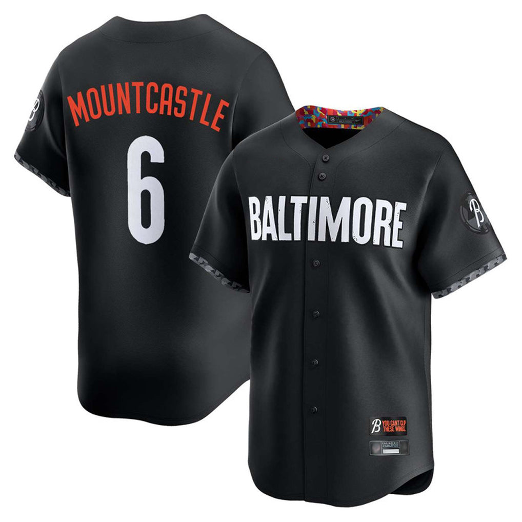 Baltimore Orioles #6 Ryan Mountcastle Player Black MIKSHPS City Connect Limited Home Game Stitched Jerseys