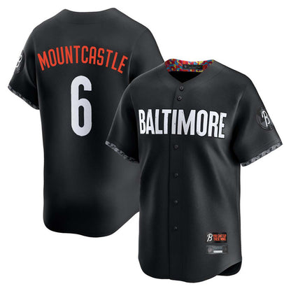 Baltimore Orioles #6 Ryan Mountcastle Player Black MIKSHPS City Connect Limited Home Game Stitched Jerseys
