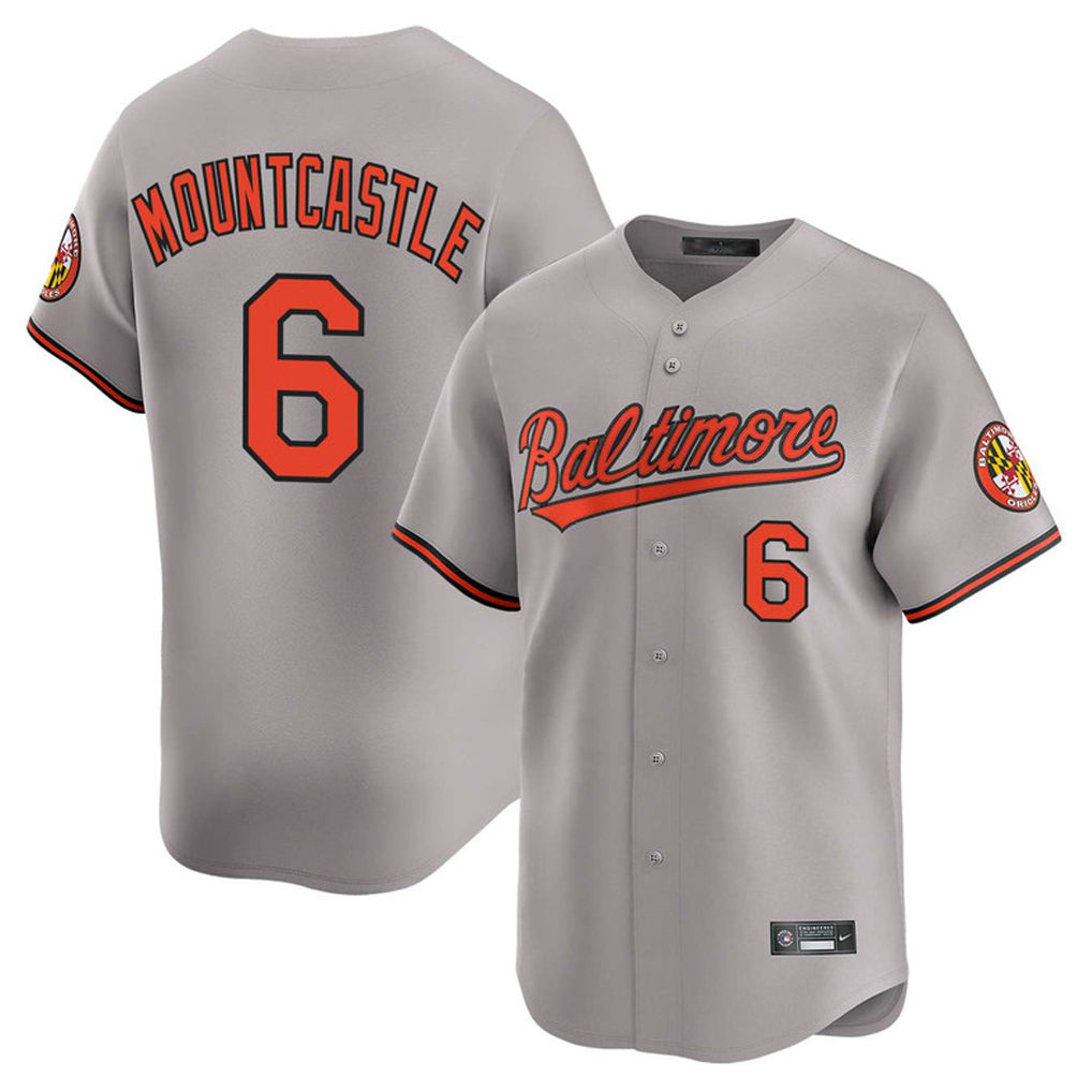 Baltimore Orioles #6 Ryan Mountcastle Player Gray MIKSHPS Limited Home Game Stitched Jerseys