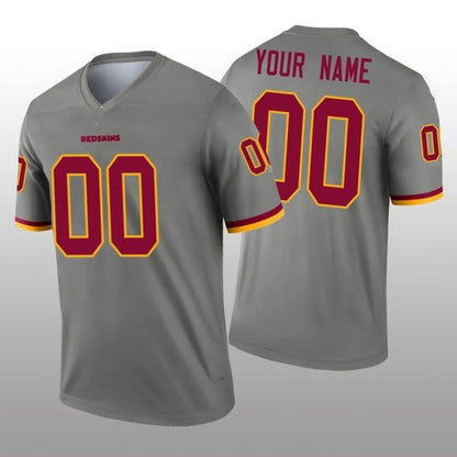 Custom W.Redskins Gray MIKSHPS Inverted Legend Jersey